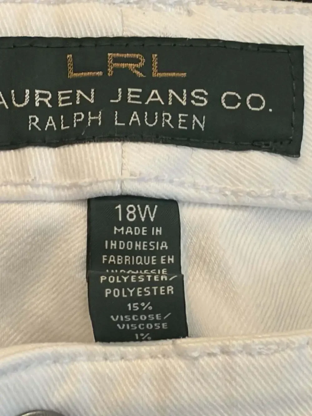 Lauren Ralph Lauren Jeans Co Jeans Women's 18W White Classic Straight Cropped